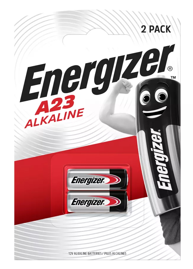 ENERGIZER αλκαλικές μπαταρίες A23, 12V, 2τμχ 1 ENERGIZER αλκαλικές μπαταρίες A23