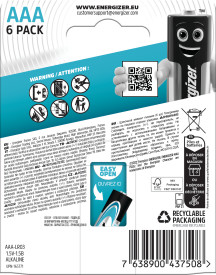 Energizer Max Plus Αλκαλική Μπαταρία AAA 6 Τεμαχίων 3 Energizer Max Plus Αλκαλική Μπαταρία AAA 6 Τεμαχίων - Image 3
