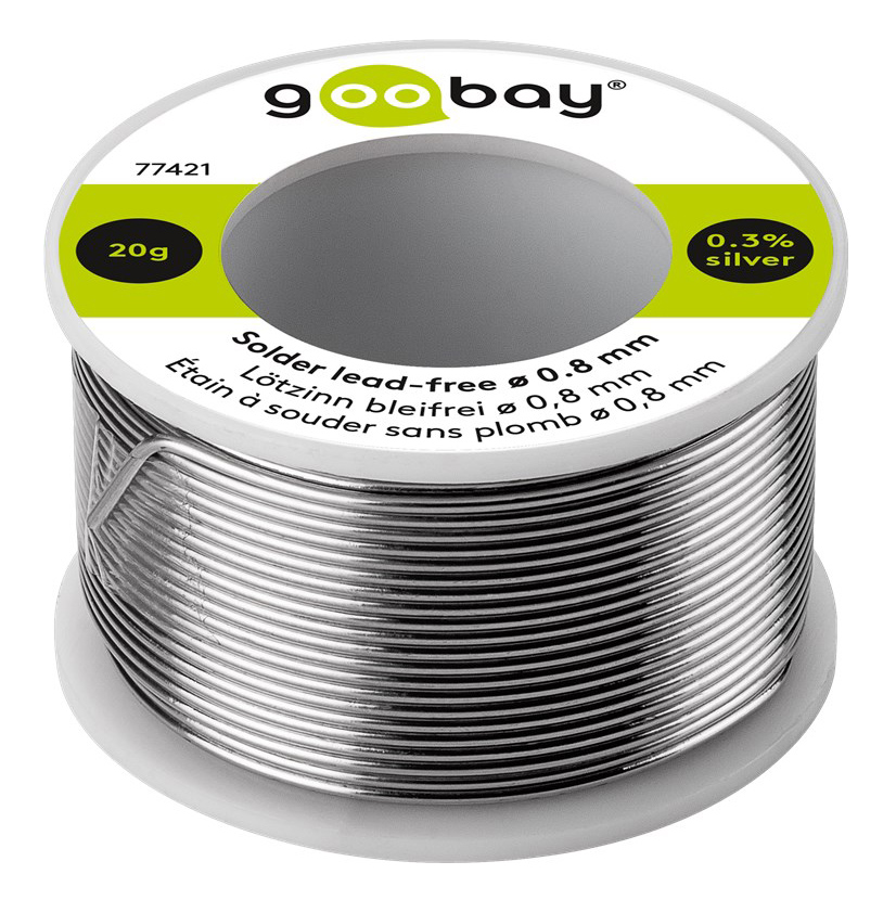 GOOBAY σύρμα συγκόλλησης 77421, Φ0.8mm, lead free, 20g 1 GOOBAY σύρμα συγκόλλησης 77421