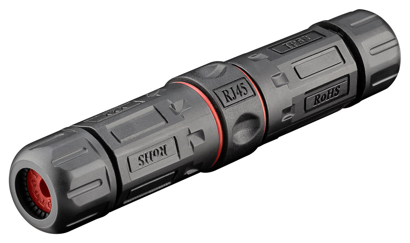 GOOBAY αδιάβροχος σύνδεσμος RJ45 Cat 6 79566, IP68, μαύρο 1 GOOBAY αδιάβροχος σύνδεσμος RJ45 Cat 6 79566