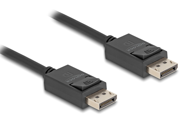 DELOCK καλώδιο DisplayPort 2.1 80492, 8K/60Hz 4K/120Hz 40 Gbps 1m, μαύρο 1 DELOCK καλώδιο DisplayPort 2.1 80492