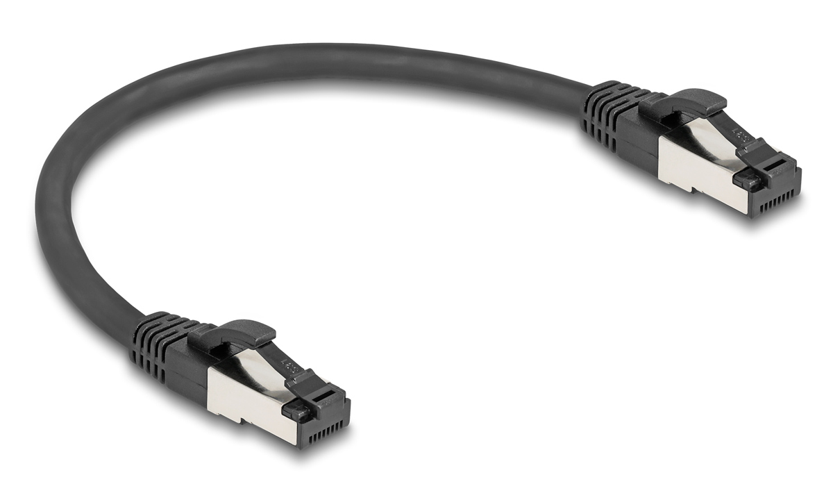 DELOCK καλώδιο δικτύου 80566, CAT 8.1 S/FTP, copper, 2000MHz, 0.25m, μαύρο 1 DELOCK καλώδιο δικτύου 80566