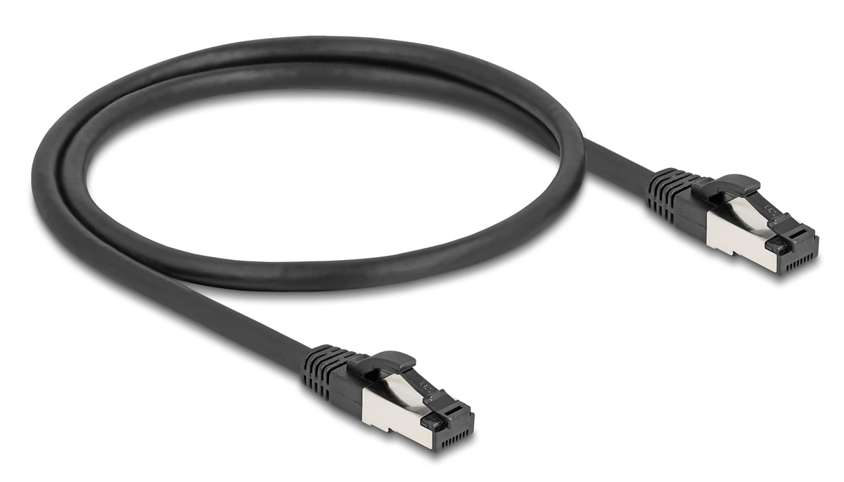 DELOCK καλώδιο δικτύου 80570, CAT 8.1 S/FTP, copper, 2000MHz, 0.50m, μαύρο 1 DELOCK καλώδιο δικτύου 80570