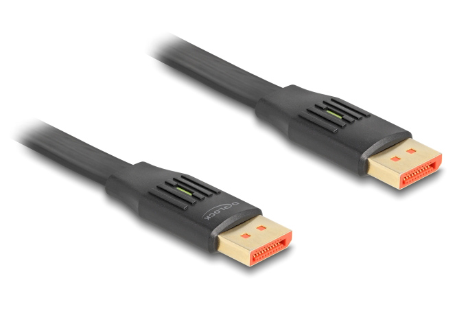 DELOCK καλώδιο DisplayPort 81006, flat, 8K/60Hz 32.4 Gbps HDR, 2m, μαύρο 1 DELOCK καλώδιο DisplayPort 81006