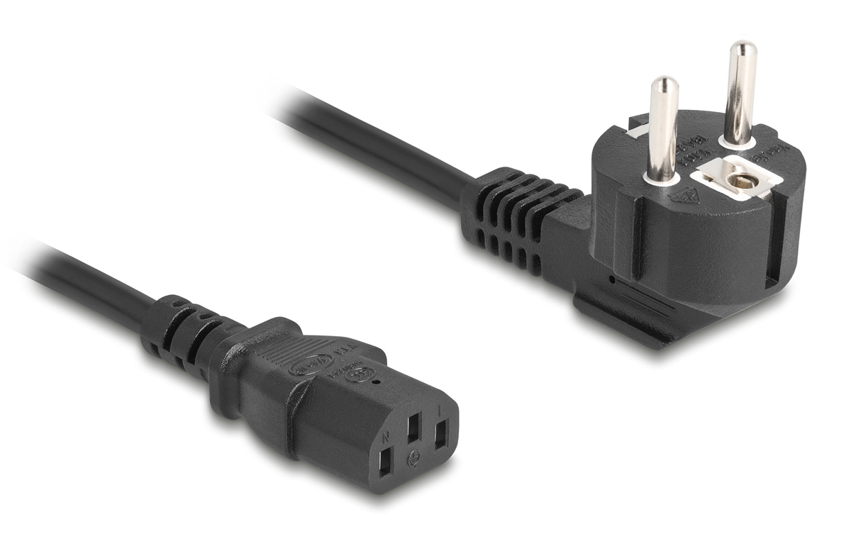 DELOCK καλώδιο τροφοδοσίας 81299, 3x 0.75mm², 1m, μαύρο 1 DELOCK καλώδιο τροφοδοσίας 81299