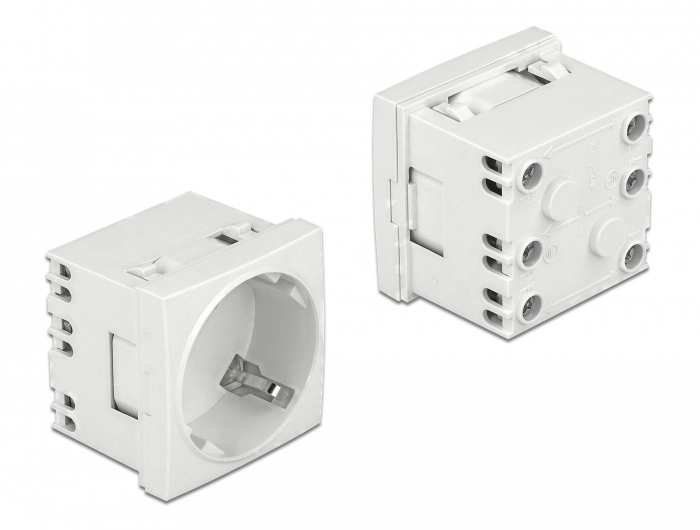 DELOCK module πρίζας ρεύματος Easy 45 81324, 45°, 45x45mm, 10τμχ 1 DELOCK module πρίζας ρεύματος Easy 45 81324