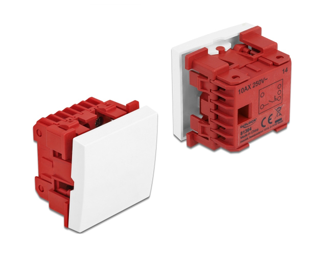 DELOCK module διακόπτης Easy 45 81364, μονός, 1-pole, 1-way, λευκός 1 DELOCK module διακόπτης Easy 45 81364