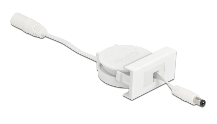 DELOCK module καλώδιο τροφοδοσίας Easy 45 81377, ανασυρόμενο 50cm, λευκό 1 DELOCK module καλώδιο τροφοδοσίας Easy 45 81377