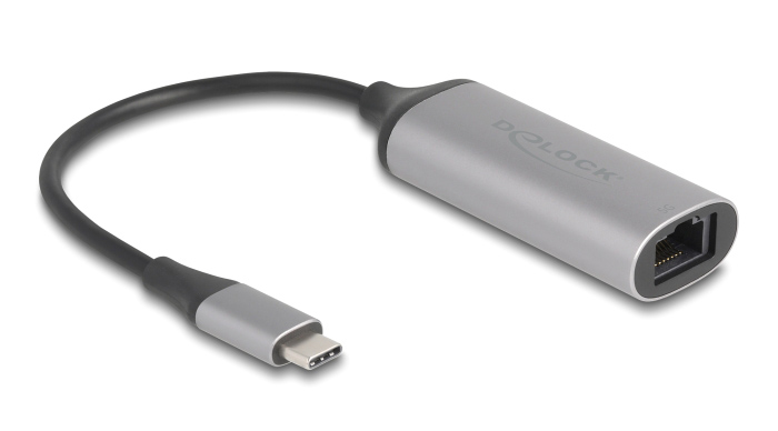 DELOCK αντάπτορας δικτύου 81570, USB-C, 5Gbps Ethernet, ασημί 1 DELOCK αντάπτορας δικτύου 81570