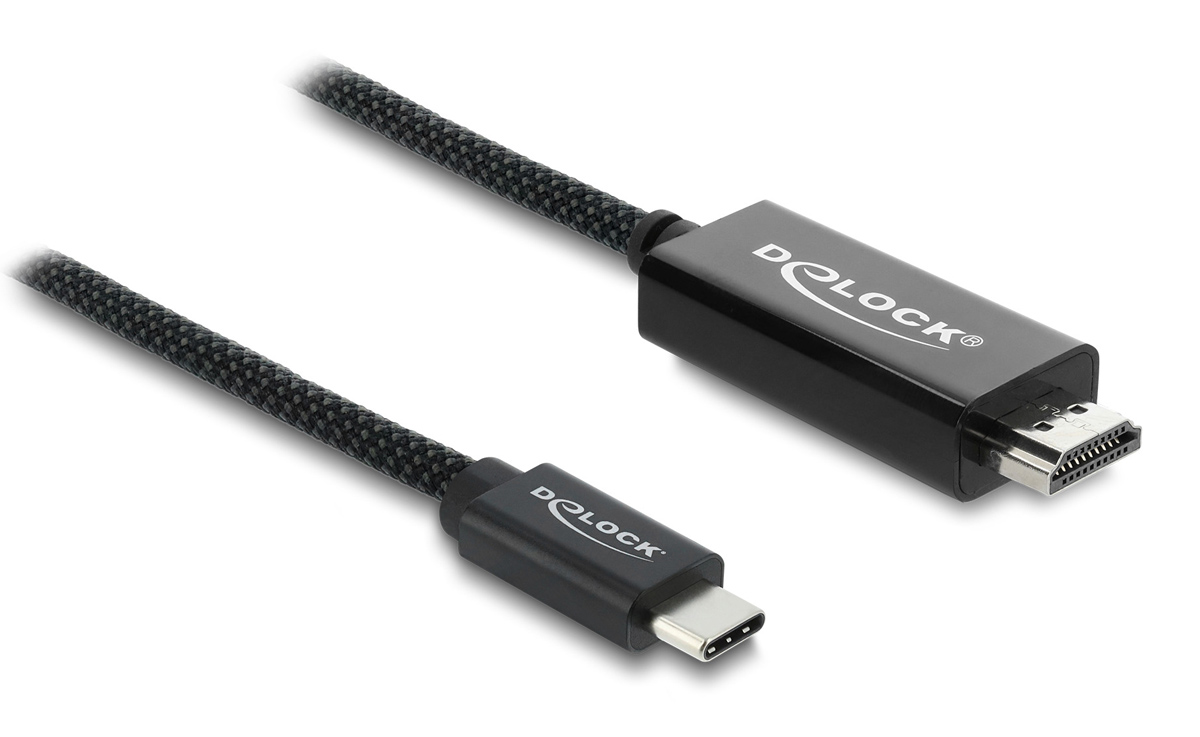 DELOCK καλώδιο USB-C σε HDMI 81704, 4K/60Hz, 2m, μαύρο 1 DELOCK καλώδιο USB-C σε HDMI 81704