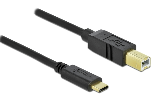 DELOCK καλώδιο USB-C σε USB Type B 83328, 0.5m, μαύρο 1 DELOCK καλώδιο USB-C σε USB Type B 83328