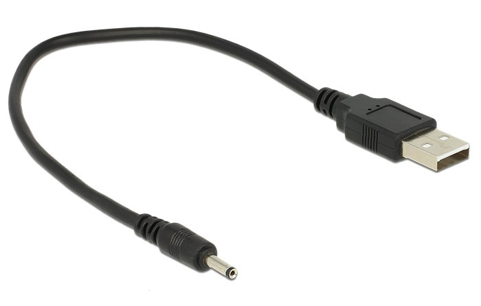 DELOCK καλώδιο USB σε DC 3.0 x 1.1mm 83793, 27cm, μαύρο 1 DELOCK καλώδιο USB σε DC 3.0 x 1.1mm 83793