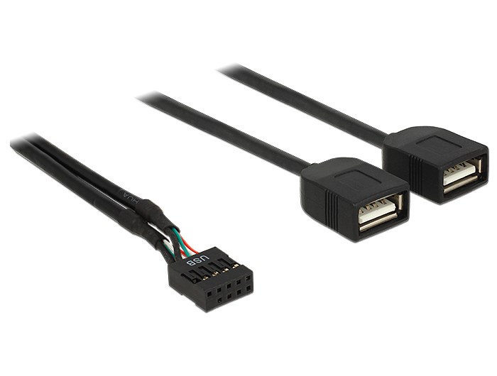 DELOCK καλώδιο USB-A interface σε 2x USB Type-A female 83823, 0.4m 1 DELOCK καλώδιο USB-A interface σε 2x USB Type-A female 83823