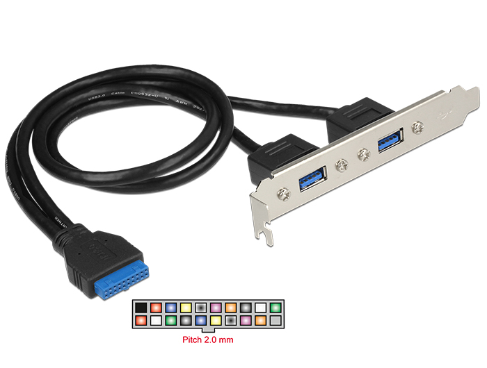 DELOCK Cable USB 3.0 2x Type-A female σε 19pin header female 1 DELOCK Cable USB 3.0 2x Type-A female σε 19pin header female