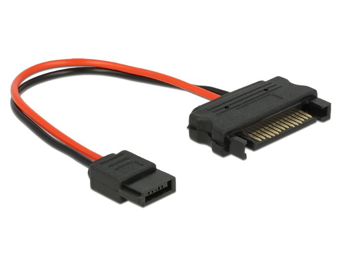 DELOCK καλώδιο SATA 15pin σε SATA 6pin 84873, 10cm 1 DELOCK καλώδιο SATA 15pin σε SATA 6pin 84873