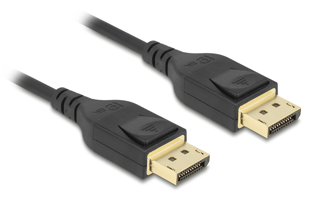 DELOCK καλώδιο DisplayPort 85660, certified, 8K/60Hz, 32.4 Gbps, 2m, μαύρο 1 DELOCK καλώδιο DisplayPort 85660