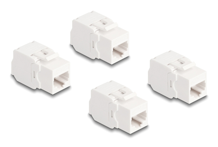 DELOCK Keystone module 86051, RJ45 σε LSA, Cat.6A UTP, λευκό, 4τμχ 1 DELOCK Keystone module 86051