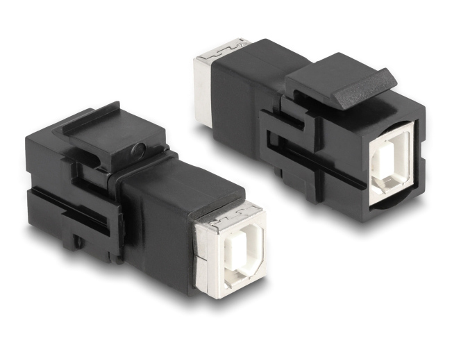 DELOCK Keystone module USB Type-B 86600, θηλυκό σε θηλυκό, μαύρο 1 DELOCK Keystone module USB Type-B 86600