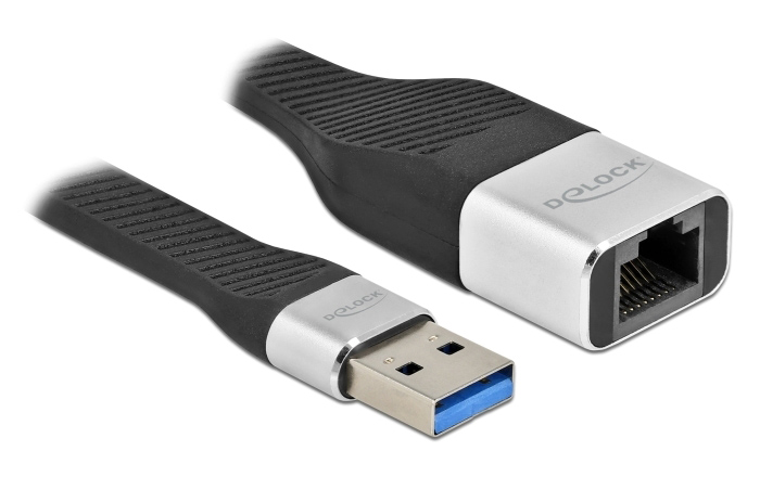 DELOCK αντάπτορας δικτύου 86937, USB, 1000Mbps Ethernet, 13cm, μαύρος 1 DELOCK αντάπτορας δικτύου 86937