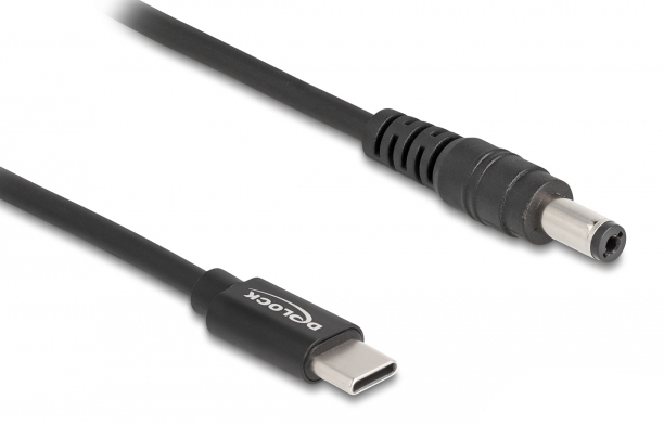 DELOCK καλώδιο τροφοδοσίας 87977, USB-C σε 5.5x2.1mm, 1.5m, μαύρο 1 DELOCK καλώδιο τροφοδοσίας 87977