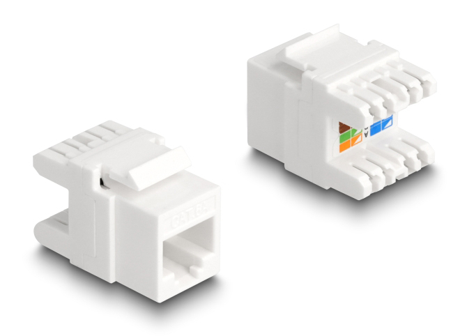 DELOCK keystone module RJ45 σε LSA Cat.6A 88131, toolfree, λευκό 1 DELOCK keystone module RJ45 σε LSA Cat.6A 88131