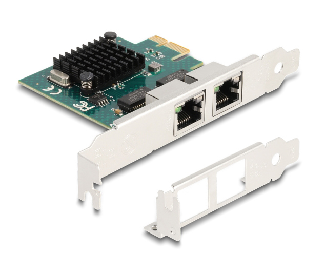 DELOCK κάρτα επέκτασης PCIe x1 σε 2x RJ45 Gigabit 88205, 1000Mbps 1 DELOCK κάρτα επέκτασης PCIe x1 σε 2x RJ45 Gigabit 88205
