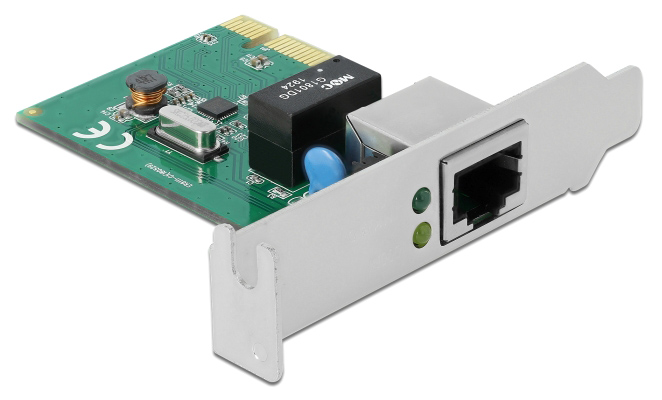 DELOCK κάρτα επέκτασης PCI Express σε RJ45 90381, 1000Mbps, low profile 1 DELOCK κάρτα επέκτασης PCI Express σε RJ45 90381