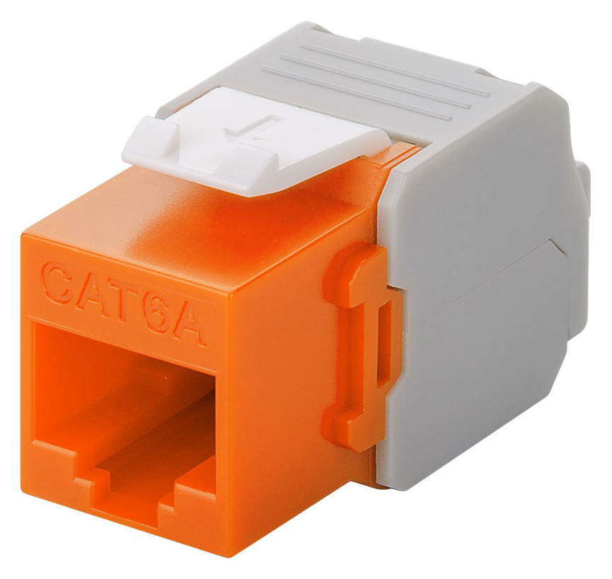 GOOBAY Keystone module RJ45 CAT 6A 90690, UTP, πορτοκαλί 1 GOOBAY Keystone module RJ45 CAT 6A 90690