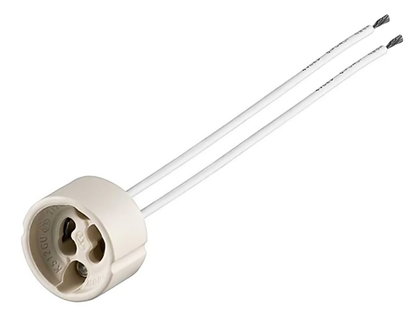 GOOBAY ντουί λάμπας GU10 με καλώδια 9134, 230V/100W, κεραμικό, λευκό 1 GOOBAY ντουί λάμπας GU10 με καλώδια 9134