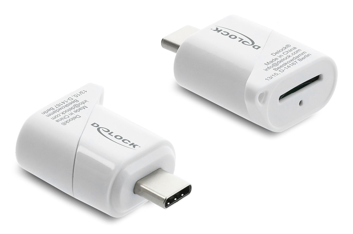 DELOCK card reader 91427 για micro SD, USB-C σύνδεση, 5Gbps, λευκό 1 DELOCK card reader 91427 για micro SD