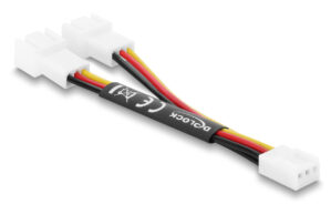 DELOCK καλώδιο 1x 3pin σε 2x 3pin 91429 για ανεμιστήρες