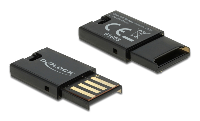 DELOCK USB card reader 91603 για κάρτες μνήμης micro SD, μαύρο 1 DELOCK USB card reader 91603 για κάρτες μνήμης micro SD