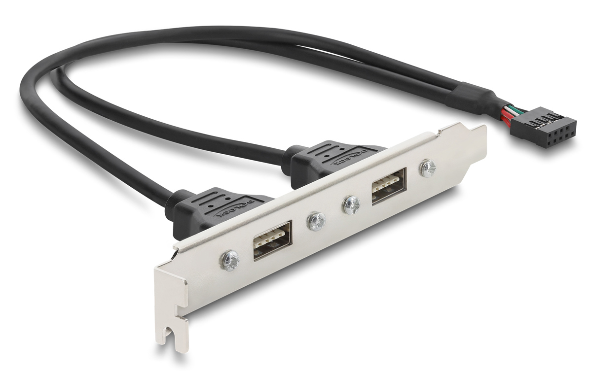 DELOCK κάρτα επέκτασης USB 9pin σε 2x USB 2.0 91800, 480Mbps 1 DELOCK κάρτα επέκτασης USB 9pin σε 2x USB 2.0 91800