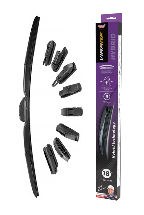 MOJE AUTO υαλοκαθαριστήρας Hybrid 92-H18, 18" (450mm), 9 αντάπτορες 1 MOJE AUTO υαλοκαθαριστήρας Hybrid 92-H18
