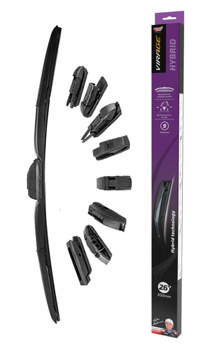 MOJE AUTO υαλοκαθαριστήρας Hybrid 92-H26, 26" (650mm), 9 αντάπτορες 1 MOJE AUTO υαλοκαθαριστήρας Hybrid 92-H26