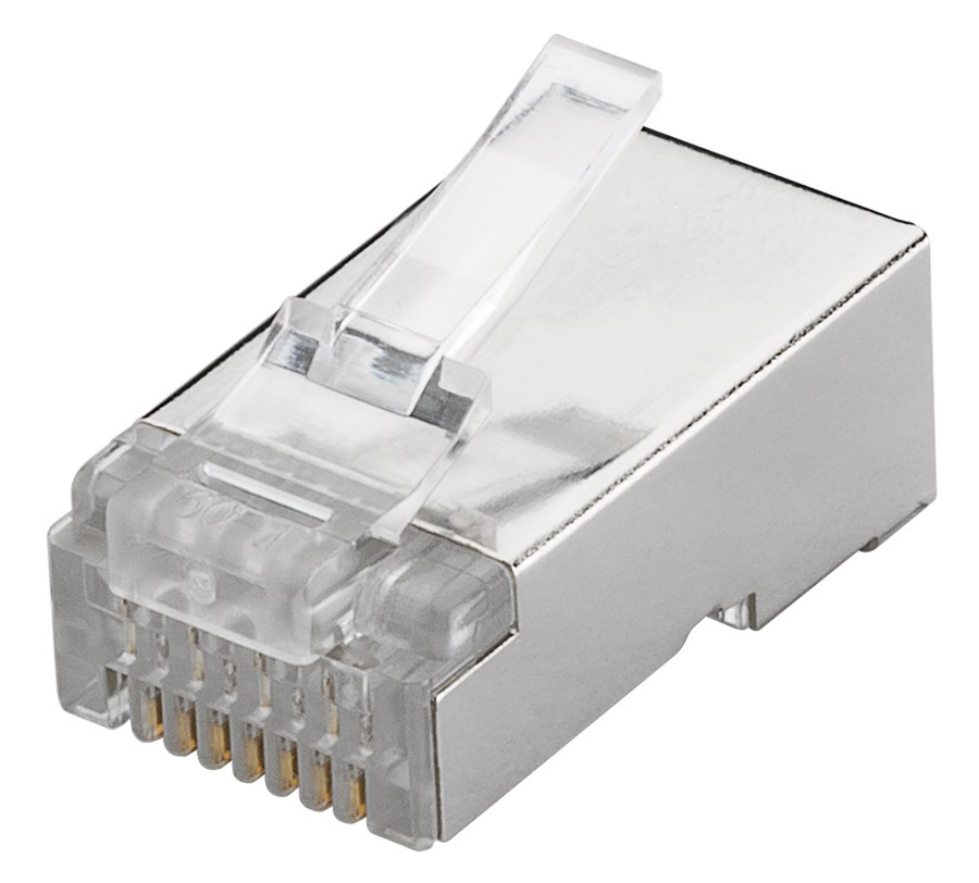 GOOBAY βύσμα RJ45 93829, CAT 6 STP, μεταλλικό, 10τμχ 1 GOOBAY βύσμα RJ45 93829