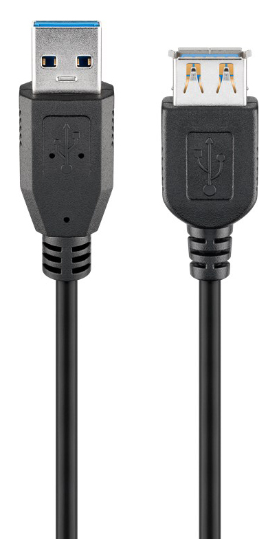 GOOBAY καλώδιο USB 3.0 σε USB (F) 93999, copper, 3m, μαύρο 1 GOOBAY καλώδιο USB 3.0 σε USB (F) 93999