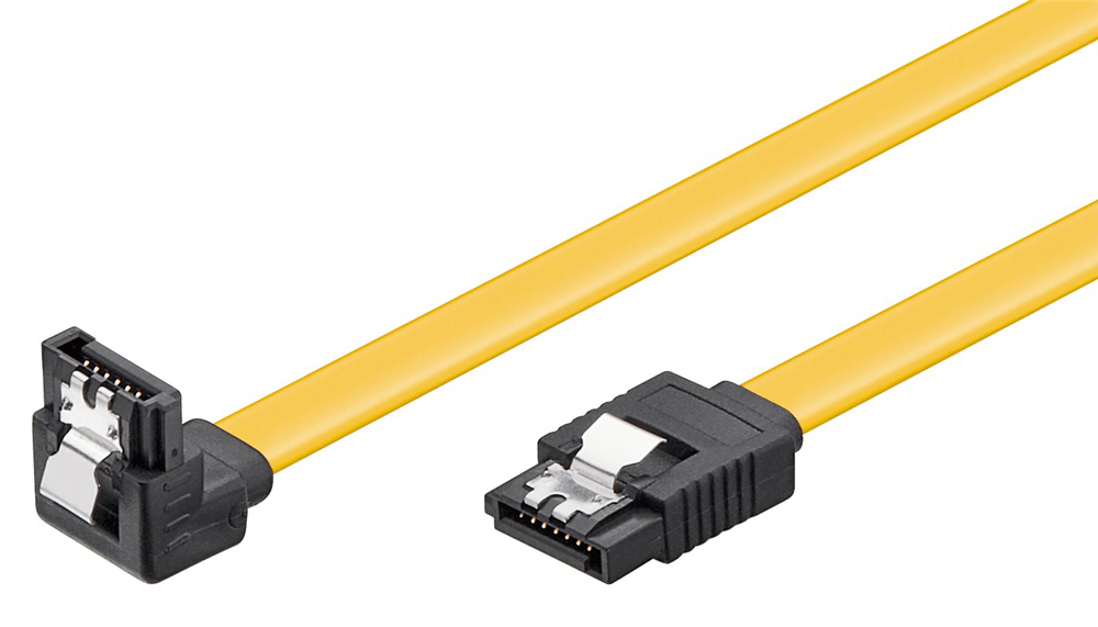 GOOBAY καλώδιο SATA 95020, γωνιακό, 6Gbps, 0.5m, κίτρινο 1 GOOBAY καλώδιο SATA 95020