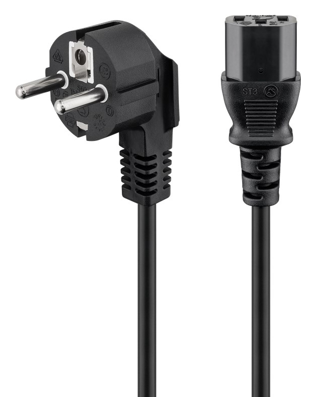 GOOBAY καλώδιο τροφοδοσίας 95142, 3G 1.00mm², 3m, μαύρο 1 GOOBAY καλώδιο τροφοδοσίας 95142