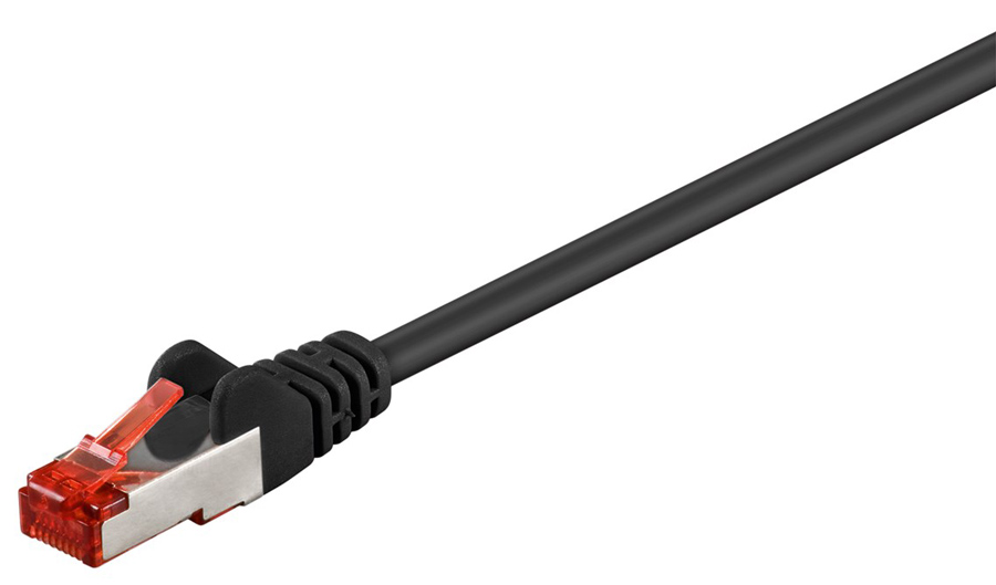 GOOBAY καλώδιο δικτύου 95478, CAT 6 S/FTP (PiMF), CCA, 1m, μαύρο 1 GOOBAY καλώδιο δικτύου 95478