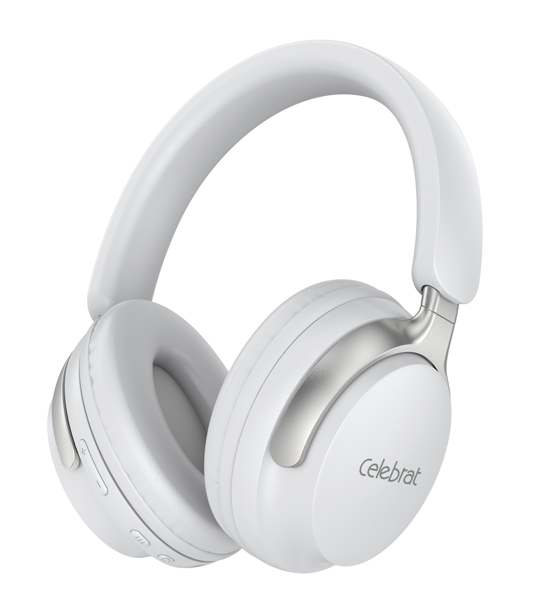 CELEBRAT headphones A40, ασύρματα & ενσύρματα, 40mm, 250mAh, λευκά 1 CELEBRAT headphones A40