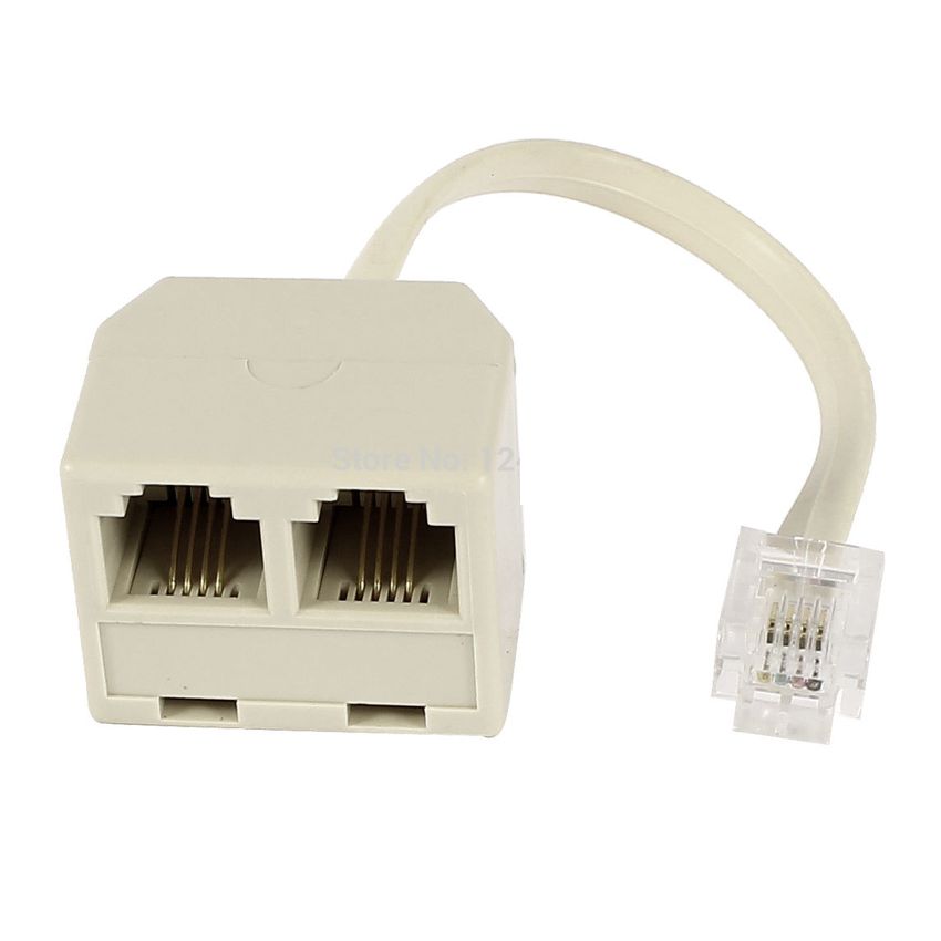 POWERTECH αντάπτορας RJ11 4P4C αρσενικό σε 2x θηλυκό ADA-T001, λευκός 1 POWERTECH αντάπτορας RJ11 4P4C αρσενικό σε 2x θηλυκό ADA-T001