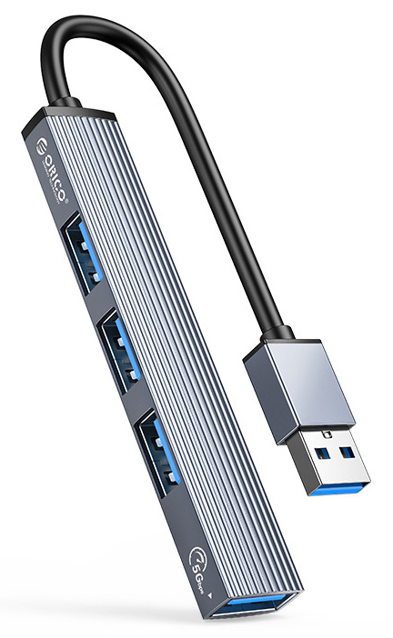 ORICO USB hub AH-A13, 4x θυρών, USB 3.0, 5Gbps, USB σύνδεση, γκρι 1 ORICO USB hub AH-A13