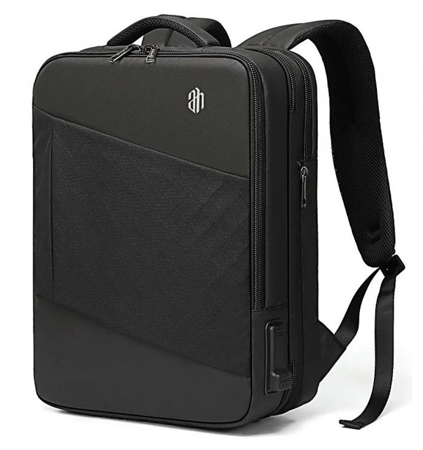 ARCTIC HUNTER τσάντα πλάτης B00345 με θήκη laptop 15.6", USB, 19-32L, μαύρη 1 ARCTIC HUNTER τσάντα πλάτης B00345 με θήκη laptop 15.6"