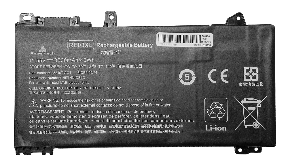 POWERTECH συμβατή μπαταρία RE03-3S1P για HP ProBook 430/440/450/455 G6 1 POWERTECH συμβατή μπαταρία RE03-3S1P για HP ProBook 430/440/450/455 G6