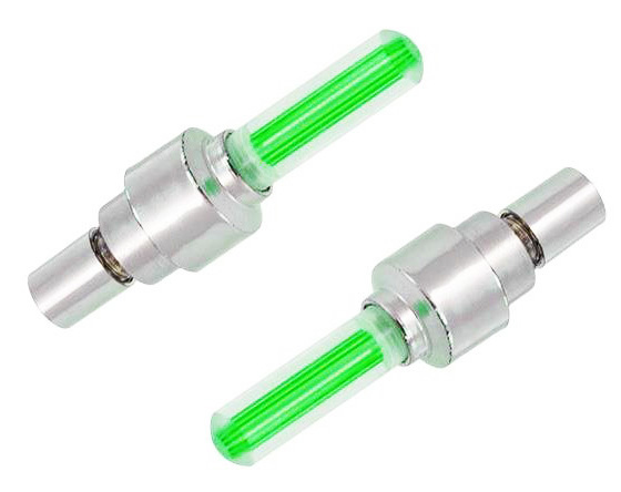 Καπάκι βαλβίδας ποδηλάτου BIKE-0030, LED, 6.5cm, 2τμχ, πράσινο 1 Καπάκι βαλβίδας ποδηλάτου BIKE-0030