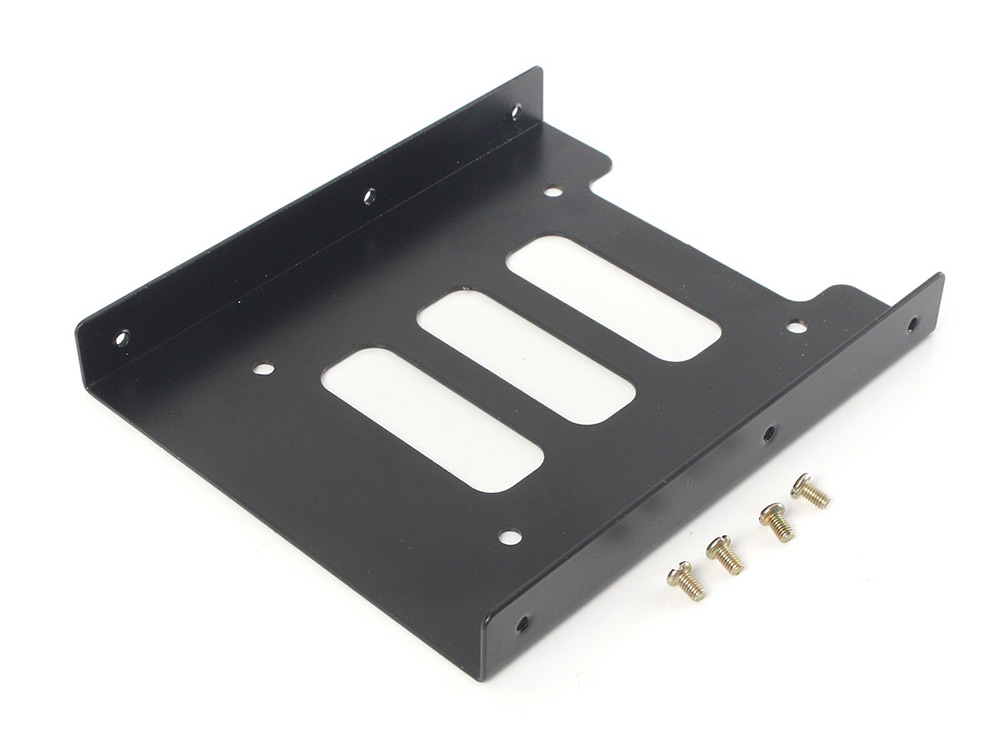 POWERTECH tray 3.5" για 2.5" HDD/SSD BRAT-003, μεταλλικό, μαύρο, 2τμχ 1 POWERTECH tray 3.5" για 2.5" HDD/SSD BRAT-003