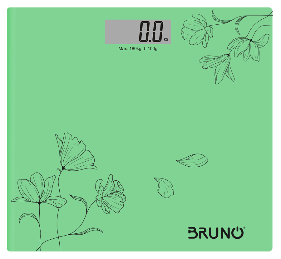 BRUNO ψηφιακή ζυγαριά BRN-0054, έως 180kg, πράσινη 1 BRUNO ψηφιακή ζυγαριά BRN-0054