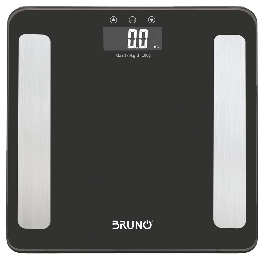 BRUNO ψηφιακή ζυγαριά με λιπομετρητή BRN-0056, έως 180kg, μαύρη 1 BRUNO ψηφιακή ζυγαριά με λιπομετρητή BRN-0056