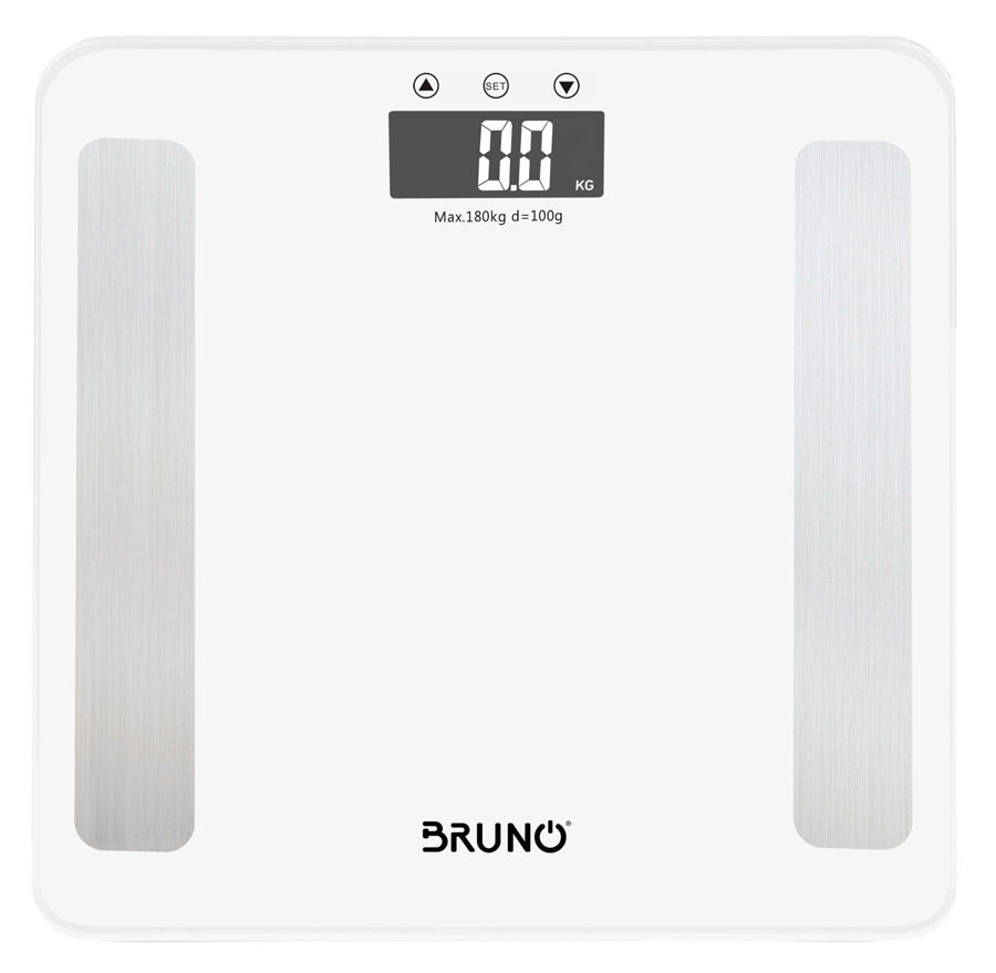 BRUNO ψηφιακή ζυγαριά με λιπομετρητή BRN-0057, έως 180kg, λευκή 1 BRUNO ψηφιακή ζυγαριά με λιπομετρητή BRN-0057